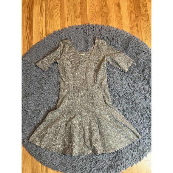 Hollister Gray Skater Fit & Flare Dress Size L - Picture 1 of 5